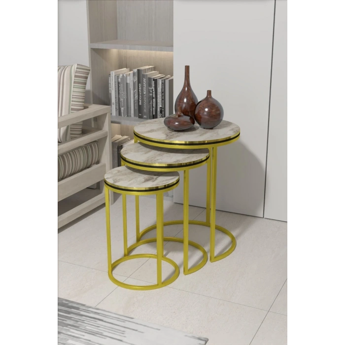 USLUCAN ALIŞVERİŞ ZİGON SEHPA C LÜX ÇİFT GOLD EFES