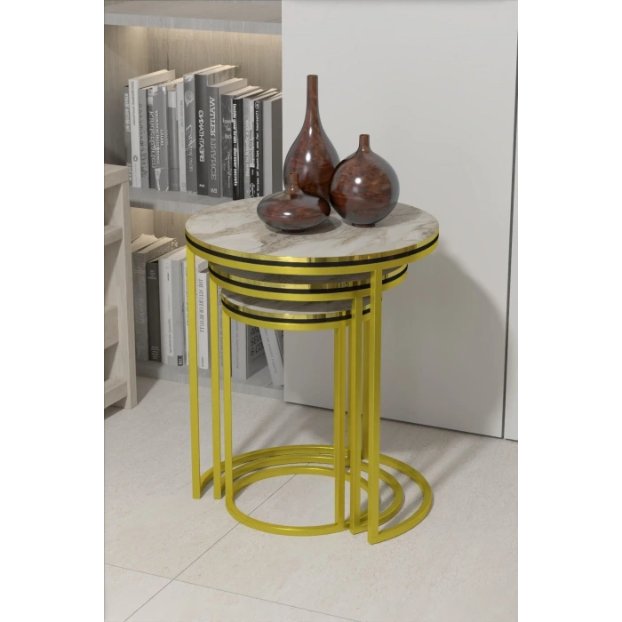 USLUCAN ALIŞVERİŞ ZİGON SEHPA C LÜX ÇİFT GOLD EFES