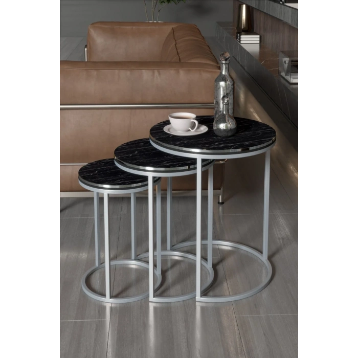 USLUCAN ALIŞVERİŞ ZİGON SEHPA C LÜX ÇİFT GÜMÜŞ BENDİR