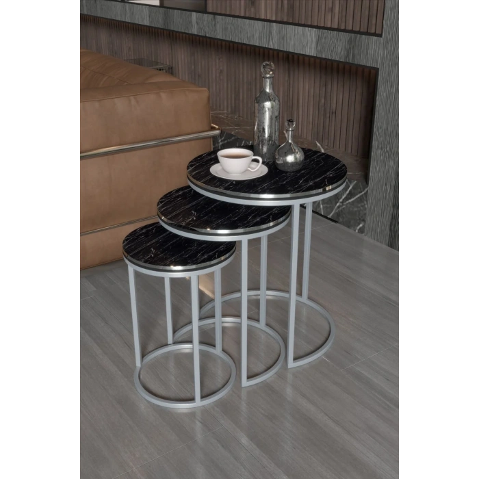 USLUCAN ALIŞVERİŞ ZİGON SEHPA C LÜX ÇİFT GÜMÜŞ BENDİR