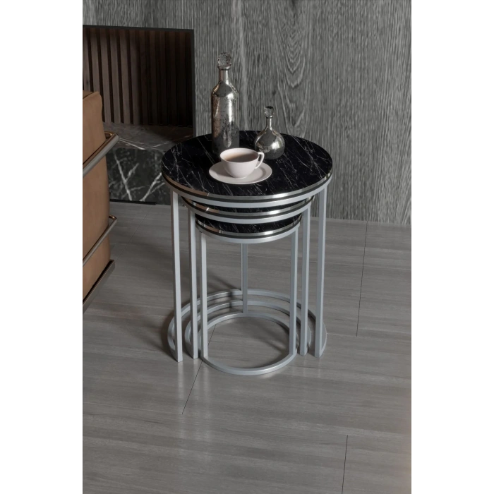 USLUCAN ALIŞVERİŞ ZİGON SEHPA C LÜX ÇİFT GÜMÜŞ BENDİR