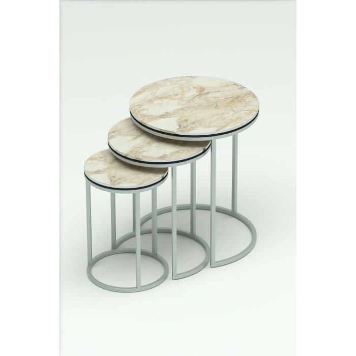 USLUCAN ALIŞVERİŞ ZİGON SEHPA C LÜX ÇİFT GÜMÜŞ EFES