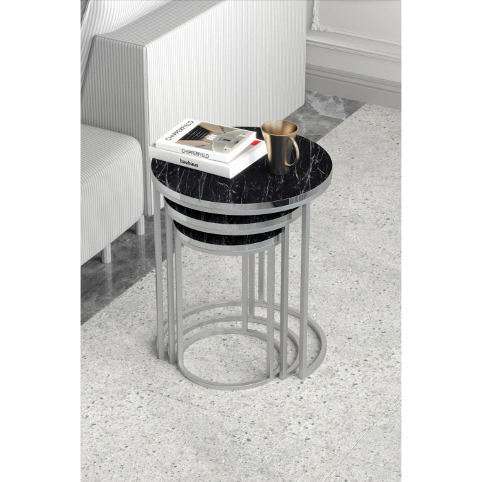 USLUCAN ALIŞVERİŞ ZİGON SEHPA C LÜX GÜMÜŞ BENDİR