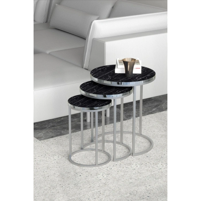 USLUCAN ALIŞVERİŞ ZİGON SEHPA C LÜX GÜMÜŞ BENDİR