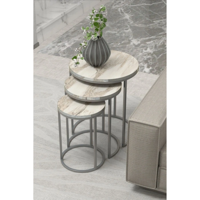 USLUCAN ALIŞVERİŞ ZİGON SEHPA C LÜX GÜMÜŞ EFES