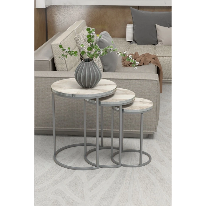 USLUCAN ALIŞVERİŞ ZİGON SEHPA C LÜX GÜMÜŞ EFES