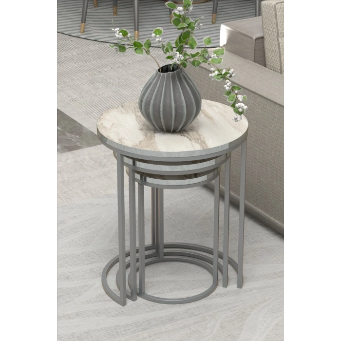 USLUCAN ALIŞVERİŞ ZİGON SEHPA C LÜX GÜMÜŞ EFES