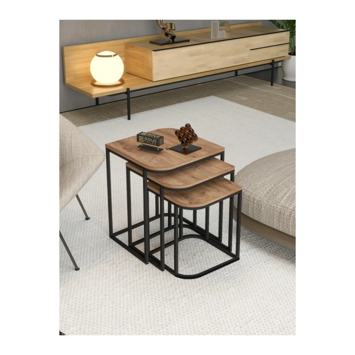 USLUCAN ALIŞVERİŞ Zigon Sehpa Damla Atlantik Çam