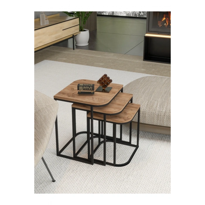 USLUCAN ALIŞVERİŞ Zigon Sehpa Damla Atlantik Çam