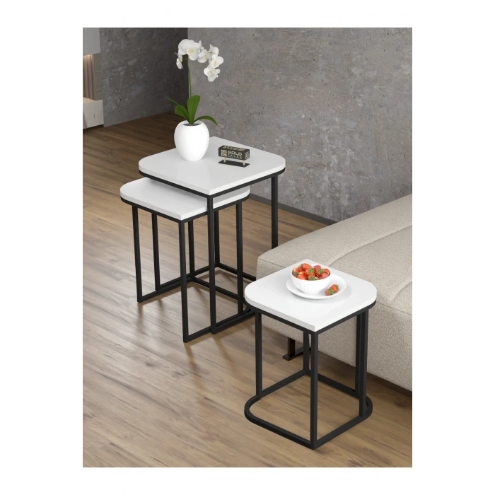 USLUCAN ALIŞVERİŞ Zigon Sehpa Damla Beyaz