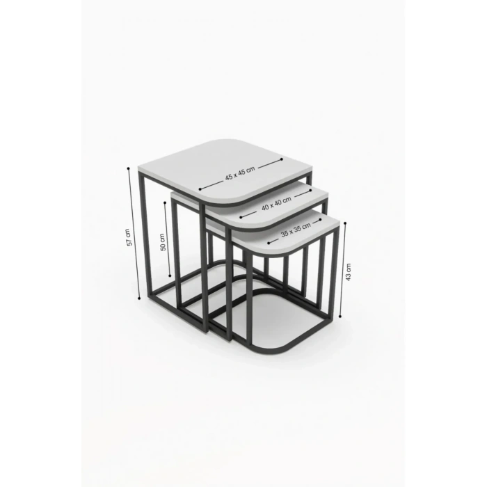 USLUCAN ALIŞVERİŞ Zigon Sehpa Damla Beyaz