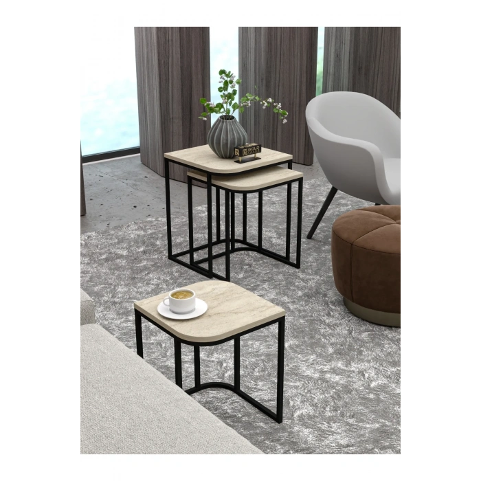 USLUCAN ALIŞVERİŞ Zigon Sehpa Damla Traverten