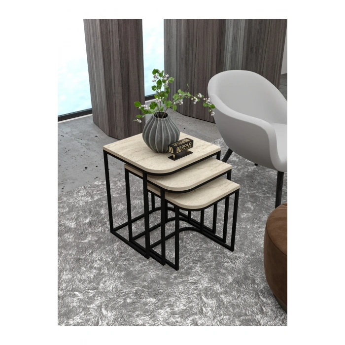 USLUCAN ALIŞVERİŞ Zigon Sehpa Damla Traverten