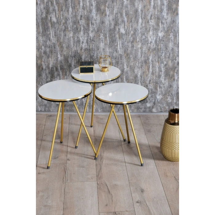 USLUCAN ALIŞVERİŞ Zigon Sehpa Gümüş Efes Tel