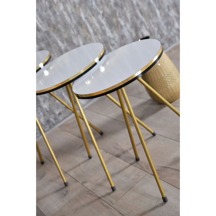 USLUCAN ALIŞVERİŞ Zigon Sehpa Gümüş Efes Tel