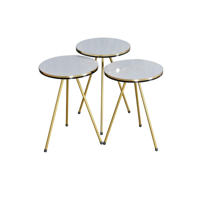 USLUCAN ALIŞVERİŞ Zigon Sehpa Gümüş Efes Tel