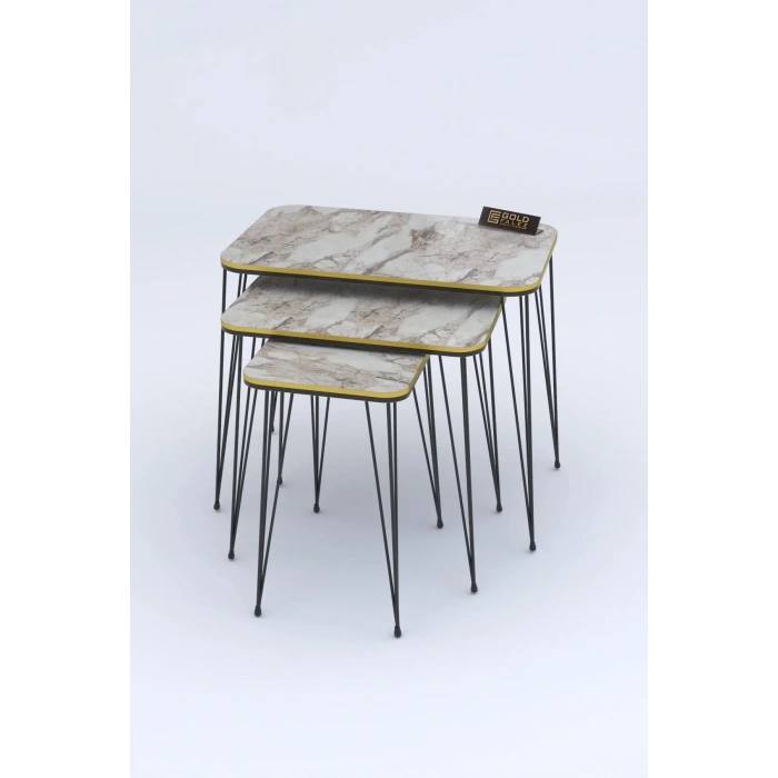 USLUCAN ALIŞVERİŞ Zigon Sehpa Kr Çift Efes Tel Siyah Ayak