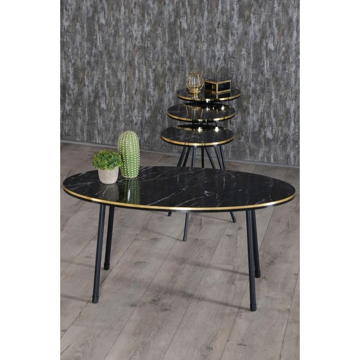 USLUCAN ALIŞVERİŞ Zigon Sehpa Kr Gümüş Beyaz Tel