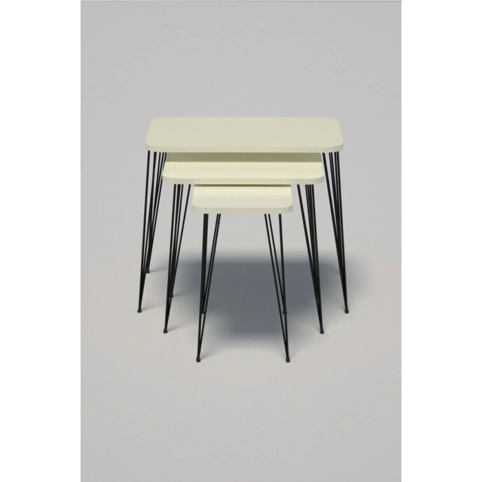 USLUCAN ALIŞVERİŞ Zigon Sehpa Kr Krem Tel