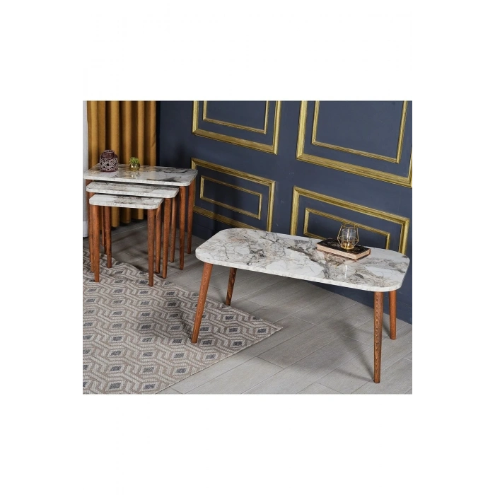 USLUCAN ALIŞVERİŞ Zigon Sehpa Kr Ve Orta Sehpa Kr Torna Set Efes