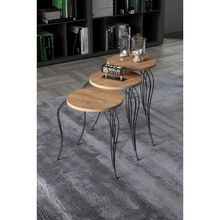 USLUCAN ALIŞVERİŞ ZİGON SEHPA LÜKENS ANTRASİT CEVİZ