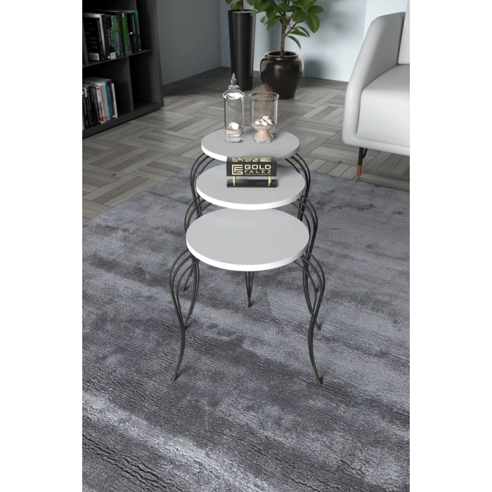 USLUCAN ALIŞVERİŞ ZİGON SEHPA LÜKENS BEYAZ