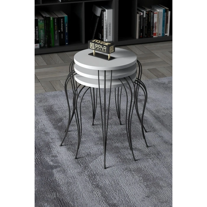 USLUCAN ALIŞVERİŞ ZİGON SEHPA LÜKENS BEYAZ