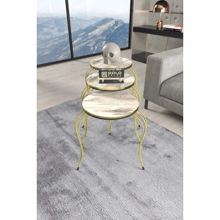 USLUCAN ALIŞVERİŞ ZİGON SEHPA LÜKENS ÇİFT GOLD EFES