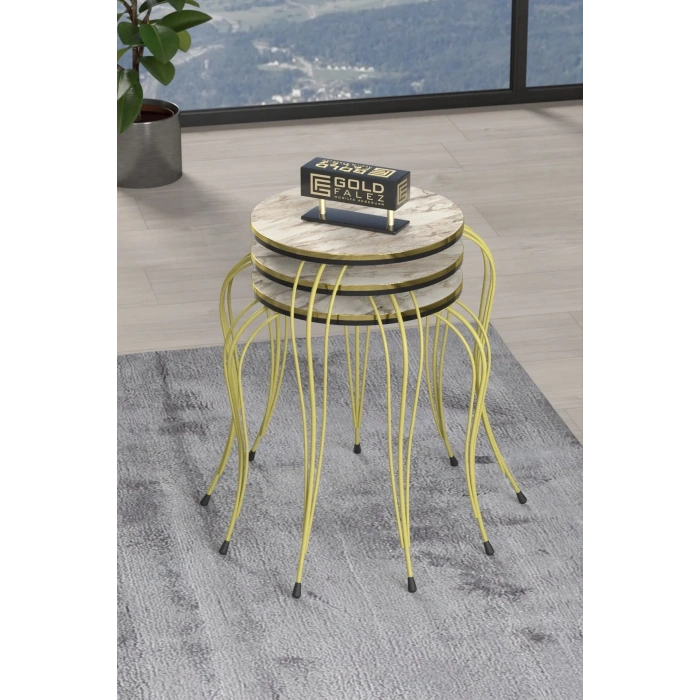 USLUCAN ALIŞVERİŞ ZİGON SEHPA LÜKENS ÇİFT GOLD EFES