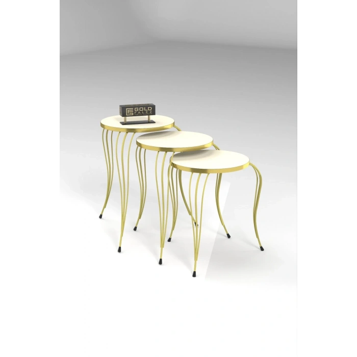 USLUCAN ALIŞVERİŞ ZİGON SEHPA LÜKENS GOLD KREM