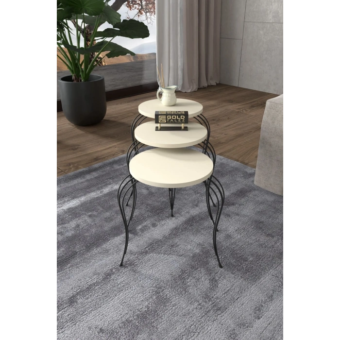 USLUCAN ALIŞVERİŞ ZİGON SEHPA LÜKENS KREM