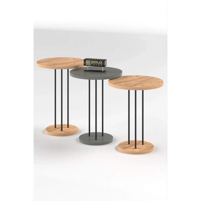 USLUCAN ALIŞVERİŞ Zigon Sehpa Terra Ceviz Antrasit