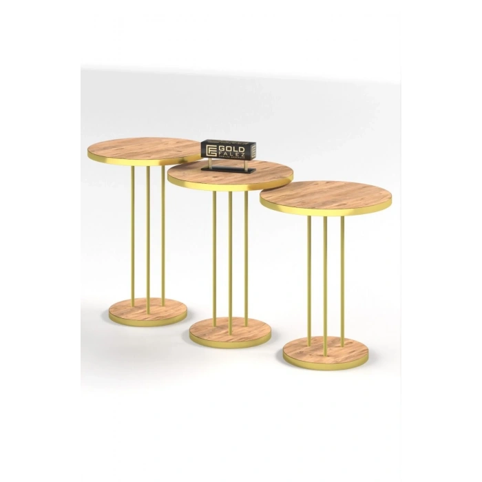 USLUCAN ALIŞVERİŞ Zigon Sehpa Terra Gold Ceviz