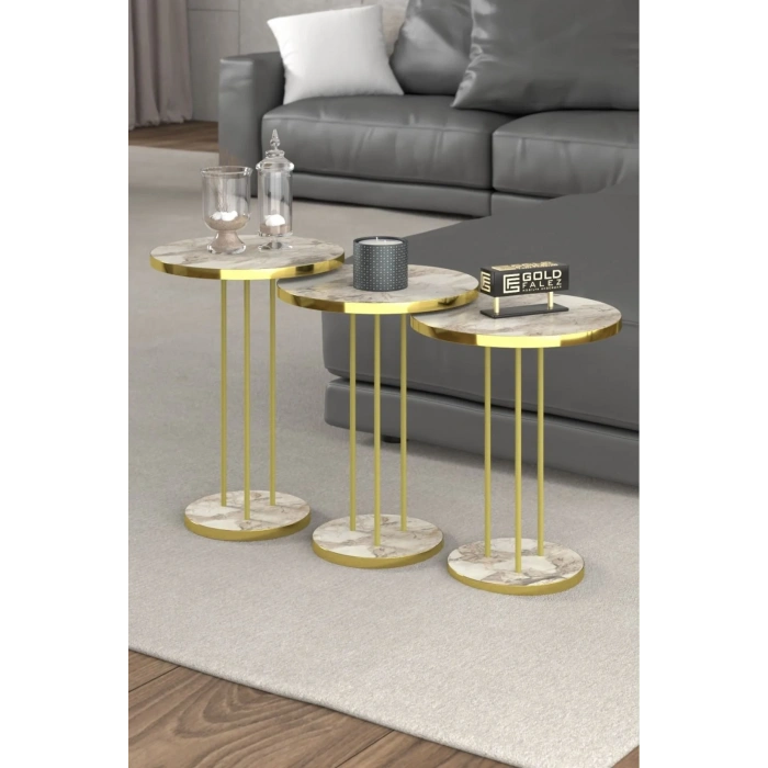 USLUCAN ALIŞVERİŞ Zigon Sehpa Terra Gold Efes