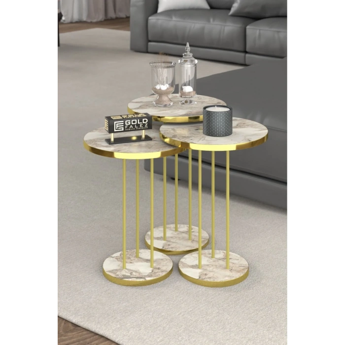 USLUCAN ALIŞVERİŞ Zigon Sehpa Terra Gold Efes