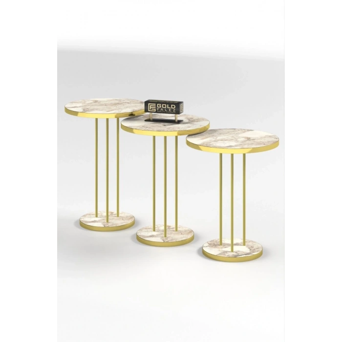 USLUCAN ALIŞVERİŞ Zigon Sehpa Terra Gold Efes