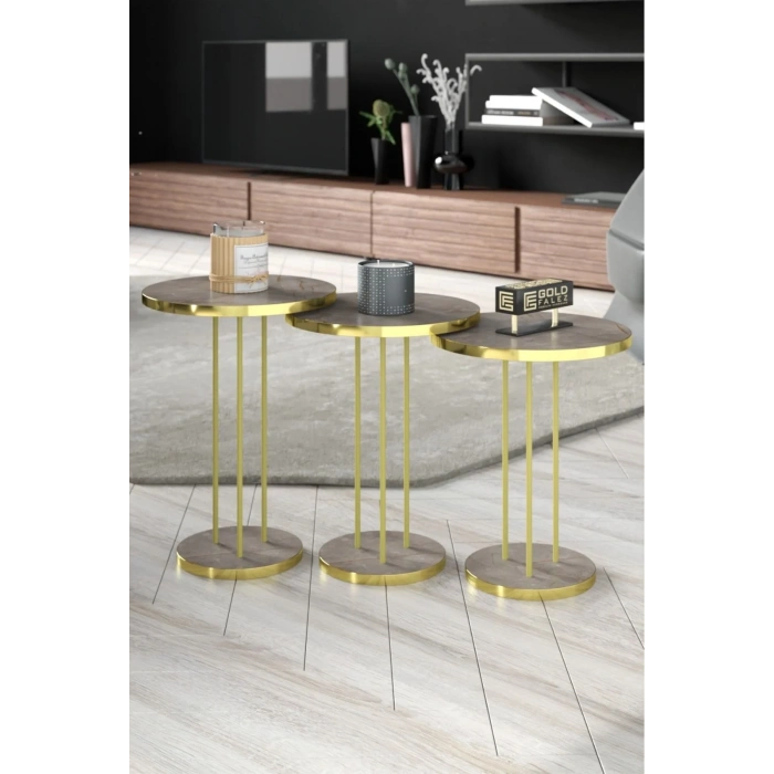 USLUCAN ALIŞVERİŞ ZİGON SEHPA TERRA GOLD GORDİON