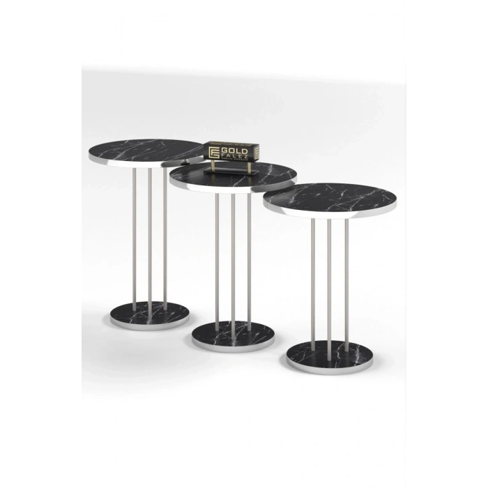 USLUCAN ALIŞVERİŞ Zigon Sehpa Terra Gümüş Bendir