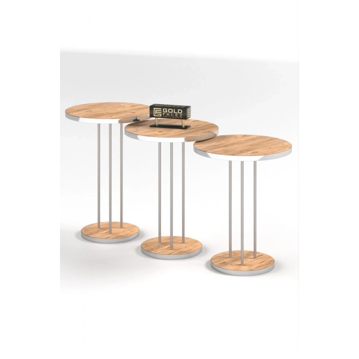 USLUCAN ALIŞVERİŞ Zigon Sehpa Terra Gümüş Ceviz