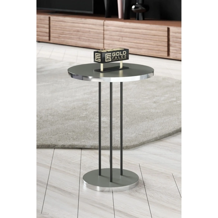 USLUCAN ALIŞVERİŞ Zigon Sehpa Terra Gümüş Ceviz Antrasit