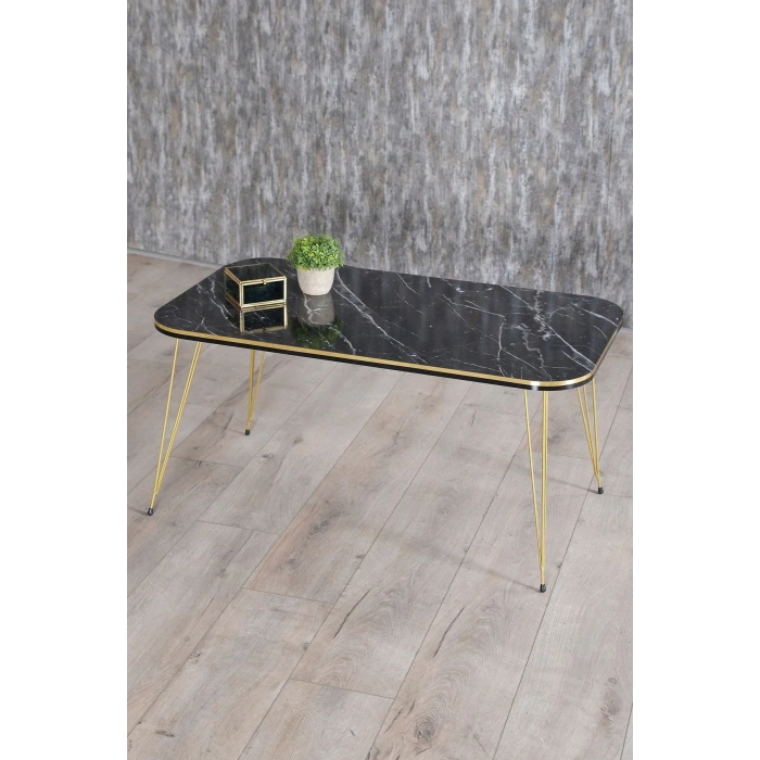 USLUCAN ALIŞVERİŞ Zigon Sehpa ve Orta Sehpa Kr Set Çift Gold Bendir Tel