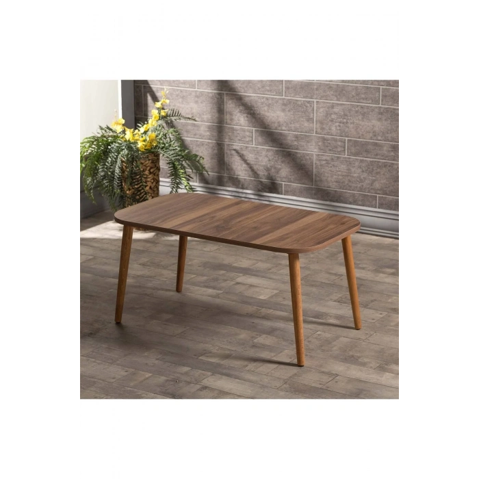 USLUCAN ALIŞVERİŞ Zigon Sehpa Ve Orta Sehpa Kr Torna Ceviz Set 3006