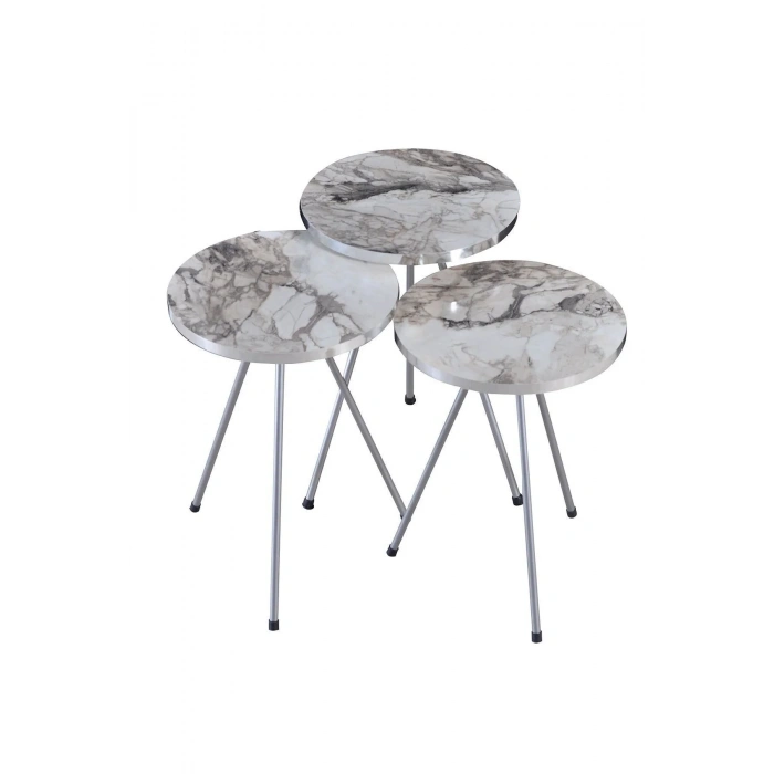 USLUCAN ALIŞVERİŞ Zigon Sehpa ve Orta Sehpa Kr Torna Efes Set