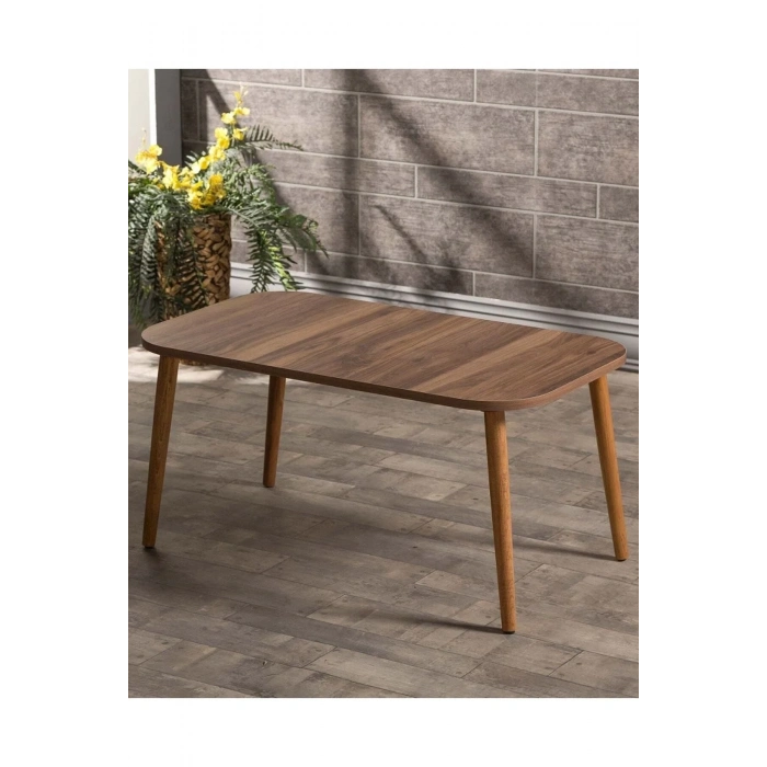 USLUCAN ALIŞVERİŞ Zigon Sehpa Ve Orta Sehpa Set Ahşap Kr Torna Ceviz