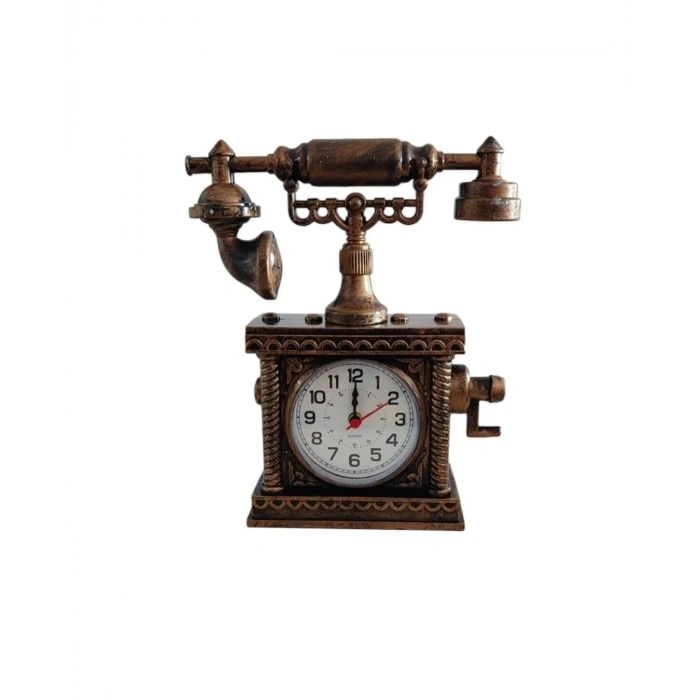 USLUCAN ALIŞVERİŞ ZN8808B TELEFON ŞEKLİNDE ÇALAR SAAT BRONZ