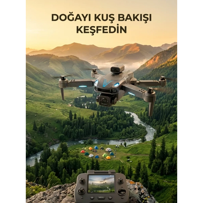 Uzaktan Kumandalı Çift Kameralı Hobi ve Fotoğraf Droneu