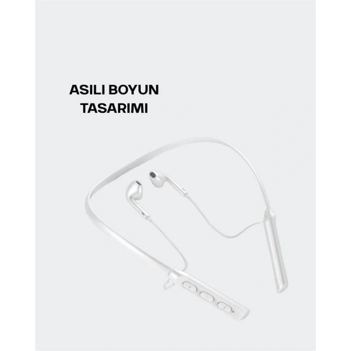 Uzun Pil Ömürlü Kablosuz Kulaklık – Boyun Askılı 100 Saat Kullanım