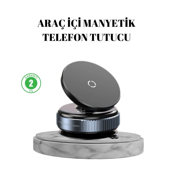 Vakumlu Vantuzlu Mıknatıslı Telefon Tutucu 360 Derece Döner