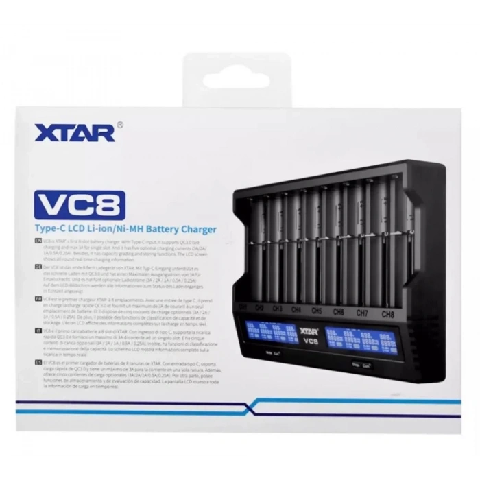 VC8 Sekizli Li-ion / NI-CD / NI-MH Pil Şarj Cihazı