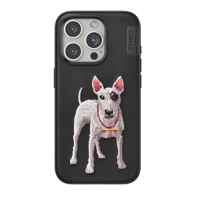 Venco  İphone 15 Pro Max Perma Desenli Kapak - Siyah